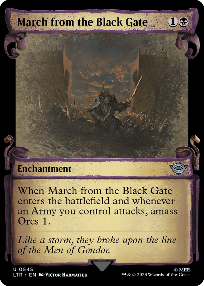 March from the Black Gate (Showcase Scrolls) (LTR-545) - The Lord of the Rings: Tales of Middle-earth: (Showcase)