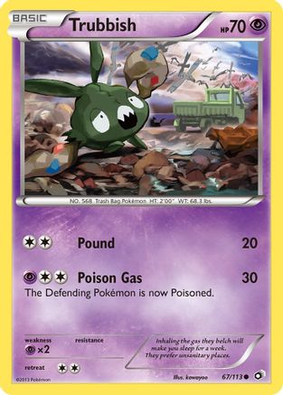 Trubbish 067/113  - Reverse Holofoil Legendary Treasures - Common