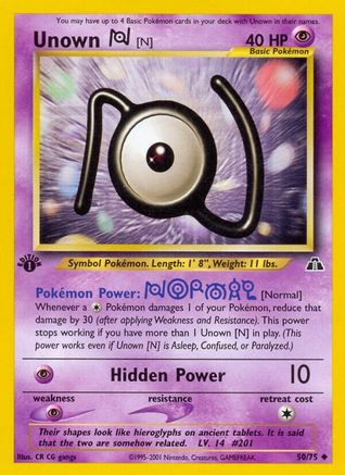 Unown [N] 050/75  - Unlimited Neo Discovery - Uncommon