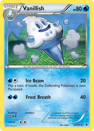 Vanillish 028  - Reverse Holofoil Noble Victories - Uncommon
