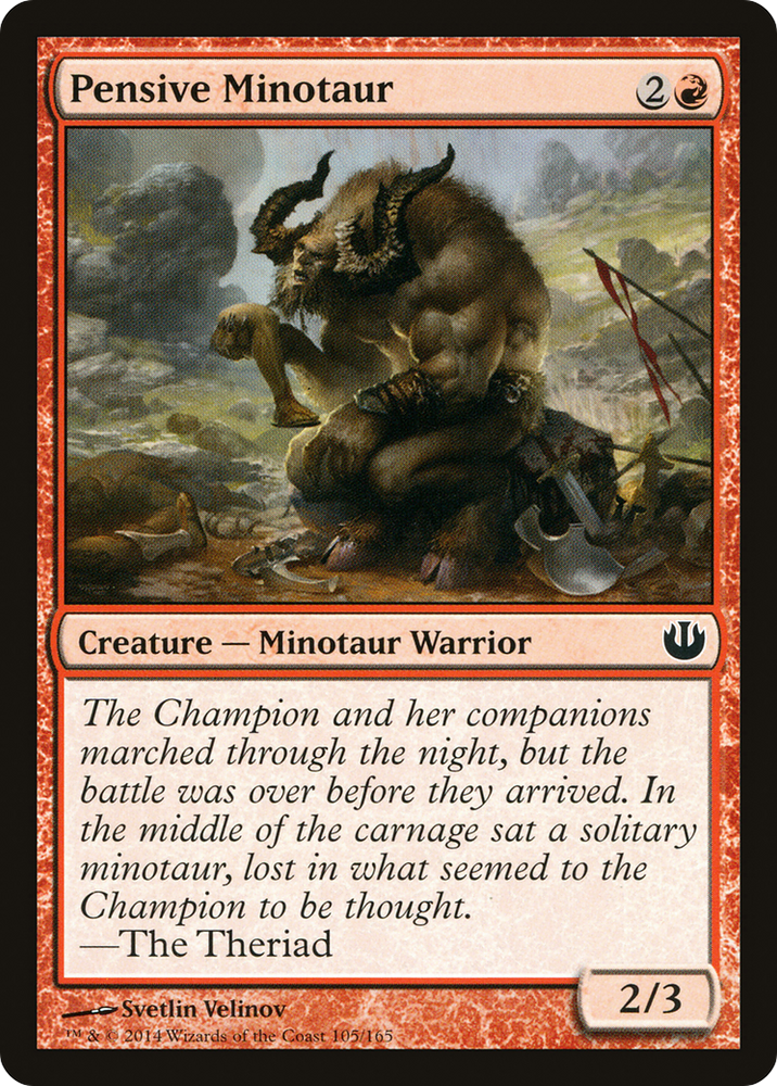 Pensive Minotaur (JOU-105) - Journey into Nyx Foil