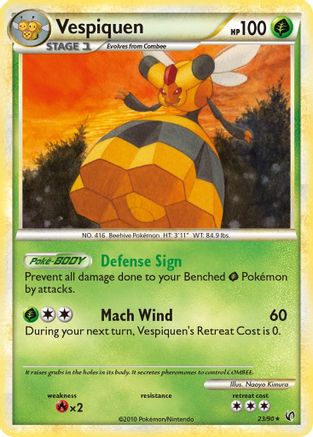 Vespiquen 023  - Reverse Holofoil Undaunted - Rare
