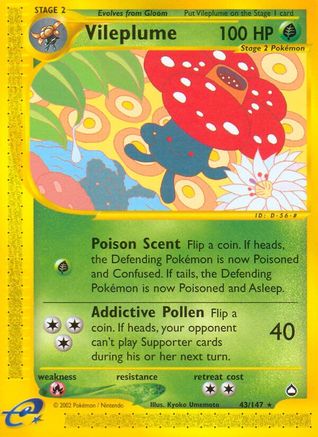 Vileplume 043  Aquapolis - Rare