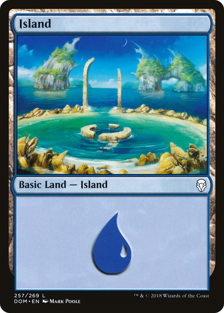 Island (257) (DOM-257) - Dominaria Foil