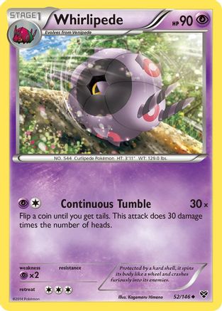 Whirlipede 052  XY Base Set - Uncommon