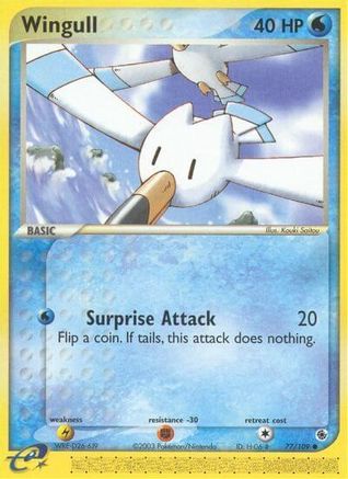 Wingull 077/109  - Reverse Holofoil Ruby and Sapphire - Common