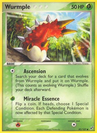 Wurmple 082  - Reverse Holofoil Deoxys - Common