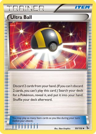 Ultra Ball 099/106  - Reverse Holofoil XY  Flashfire - Uncommon
