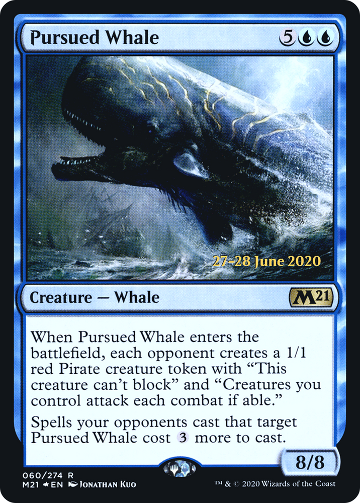Pursued Whale (PRE-060) - Core Set 2021 Promos Foil