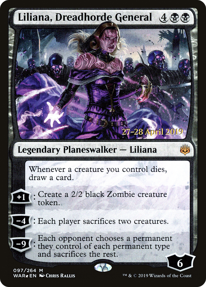 Liliana, Dreadhorde General (PRE-97S) - War of the Spark Promos Foil