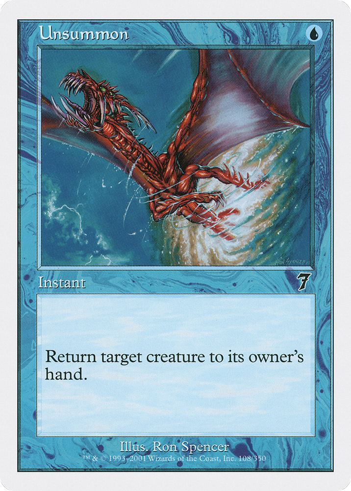 Unsummon (7ED-108) - Seventh Edition