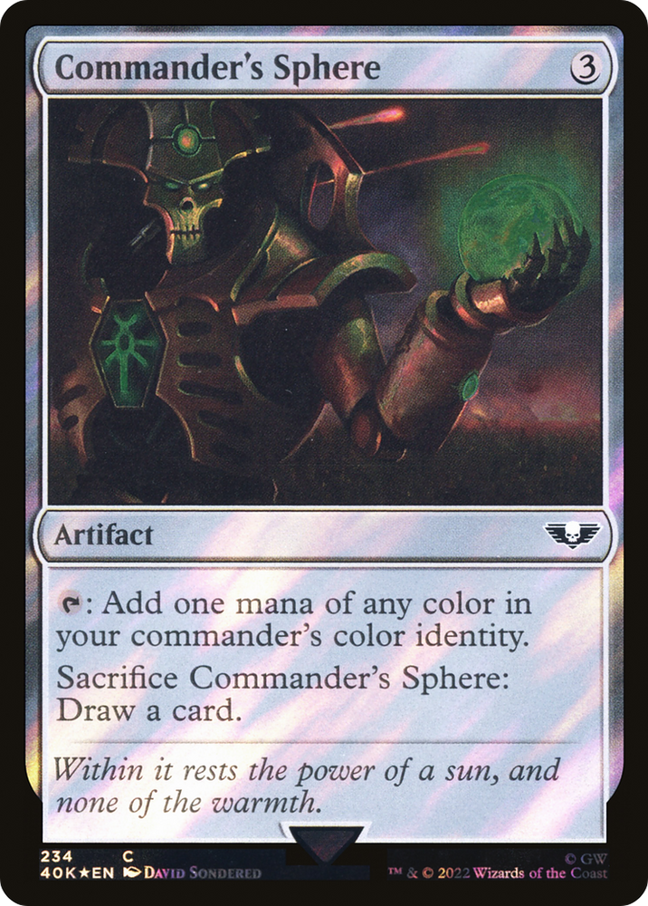 Commander's Sphere (234) (Surge Foil) (40K-234★) - Warhammer 40,000 Commander Foil