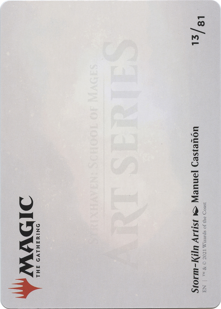 Storm-Kiln Artist // Storm-Kiln Artist (ASTX-013) - Strixhaven Art Series (Borderless) Foil