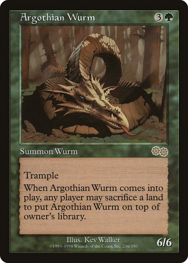 Argothian Wurm (USG-236) - Urza's Saga