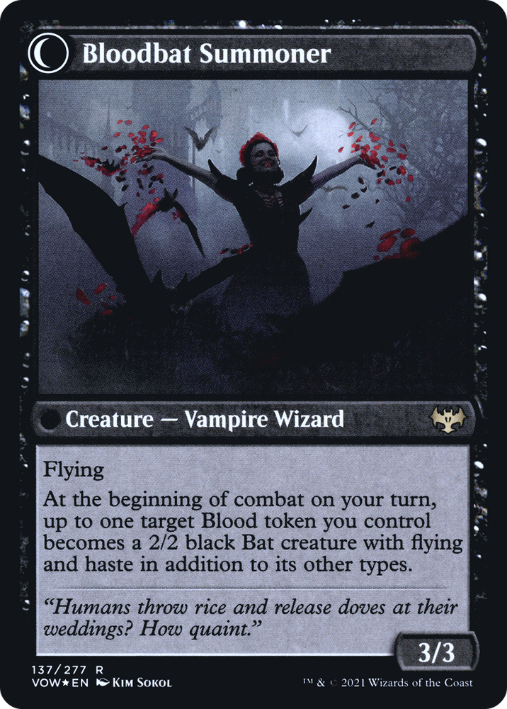 Voldaren Bloodcaster (PRE-137S) - Innistrad: Crimson Vow Promos: (Double Faced Transform) Foil