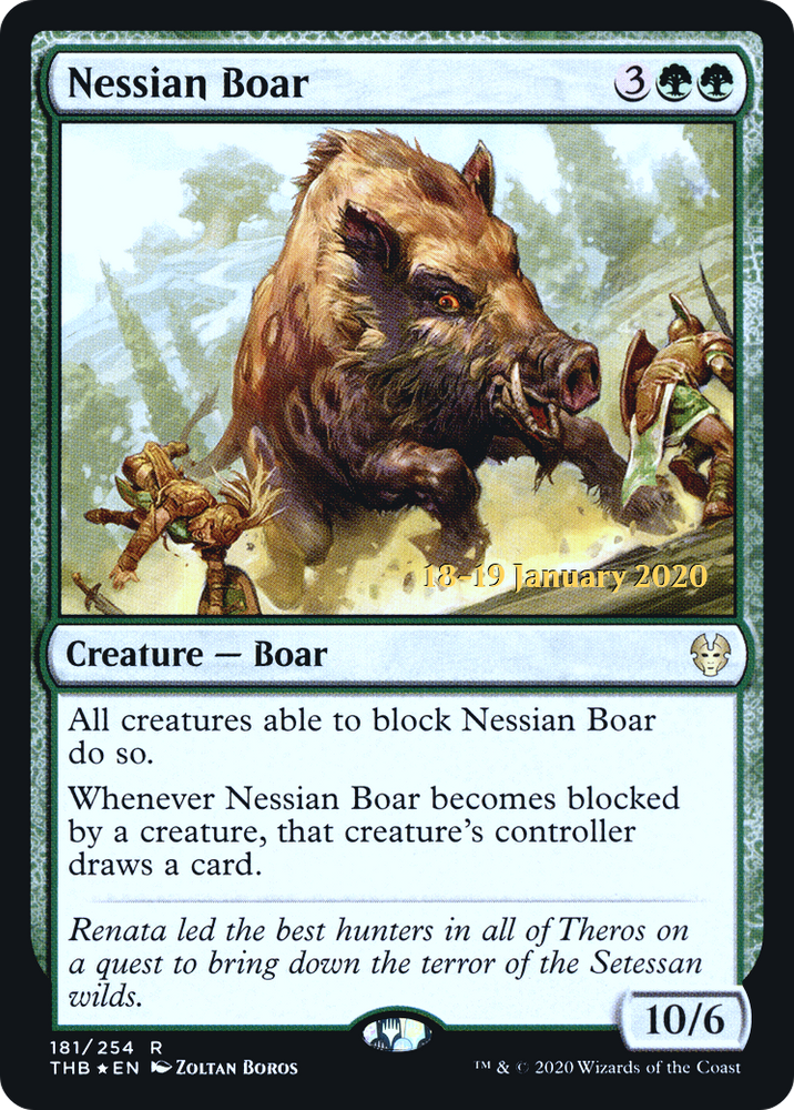 Nessian Boar (PRE-181) - Theros Beyond Death Promos Foil