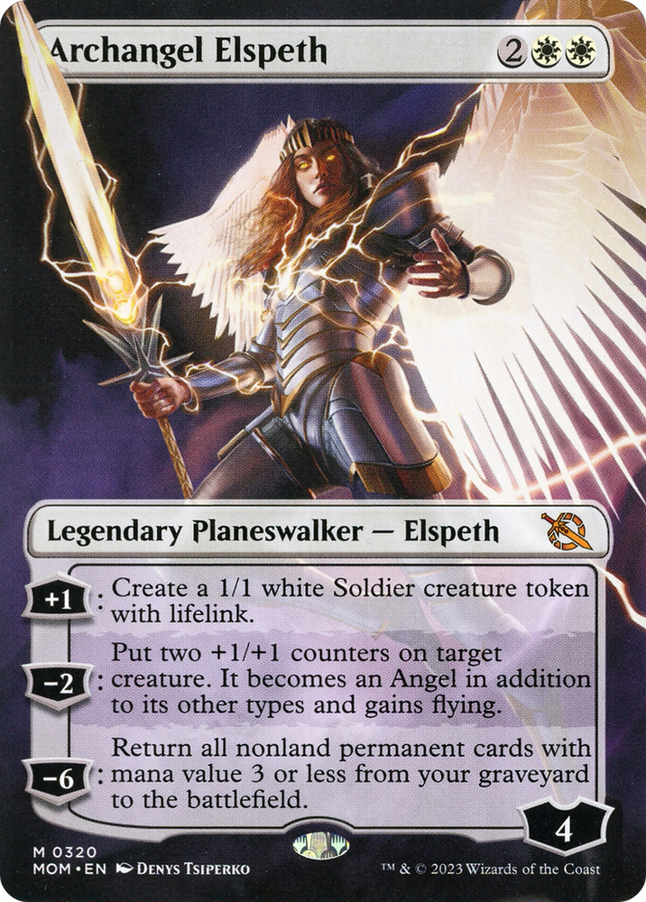 Archangel Elspeth (Borderless) (MOM-320) - March of the Machine (Borderless)