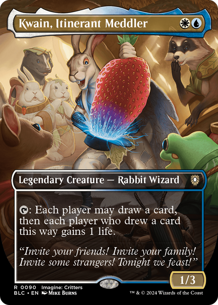 Kwain, Itinerant Meddler (BLC-090) - Bloomburrow Commander (Borderless) Foil
