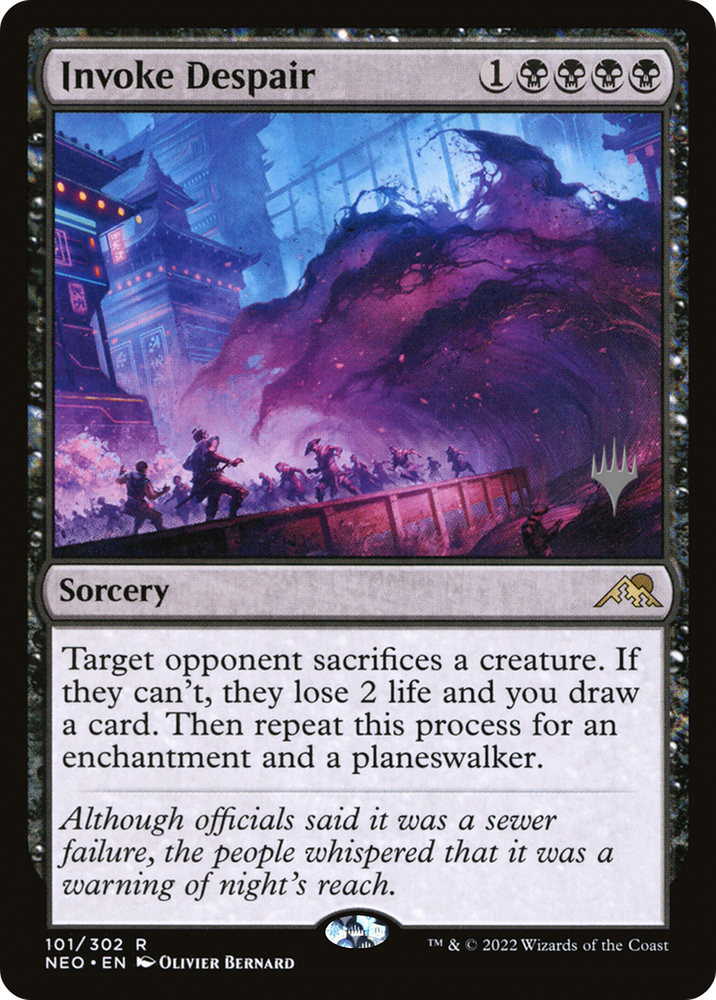 Invoke Despair (PPNEO-101P) - Kamigawa: Neon Dynasty Promos