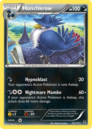 Honchkrow 052  XY  Phantom Forces - Rare