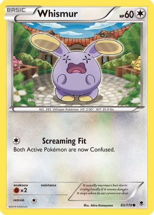 Whismur 083  XY  Phantom Forces - Common