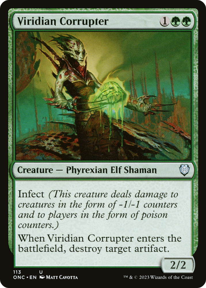 Viridian Corrupter (ONC-113) - Phyrexia: All Will Be One Commander