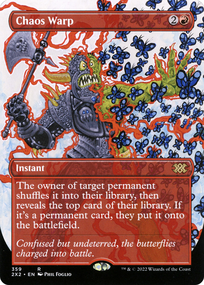 Chaos Warp (Borderless) (2X2-359) - Double Masters 2022 (Borderless) Foil
