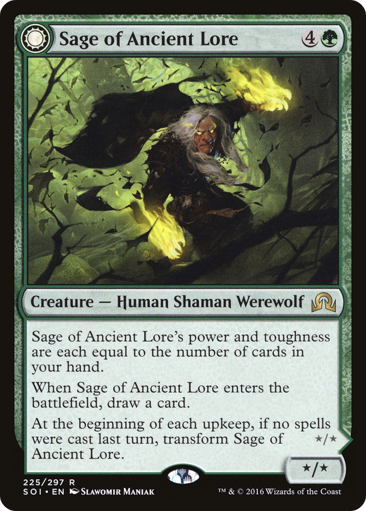 Sage of Ancient Lore (SOI-225) - Shadows over Innistrad: (Double Faced Transform)