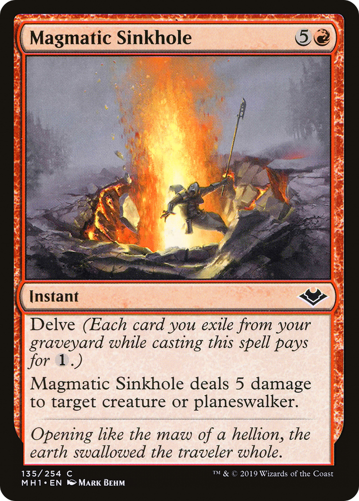 Magmatic Sinkhole (MH1-135) - Modern Horizons Foil