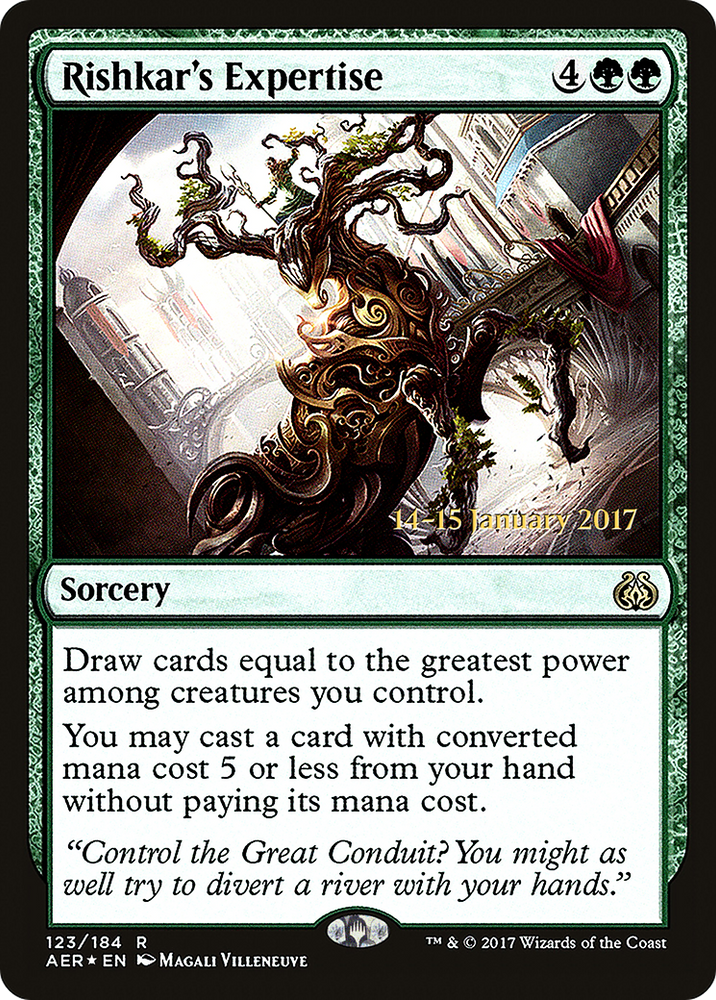 Rishkar's Expertise (PRE-123S) - Aether Revolt Promos Foil