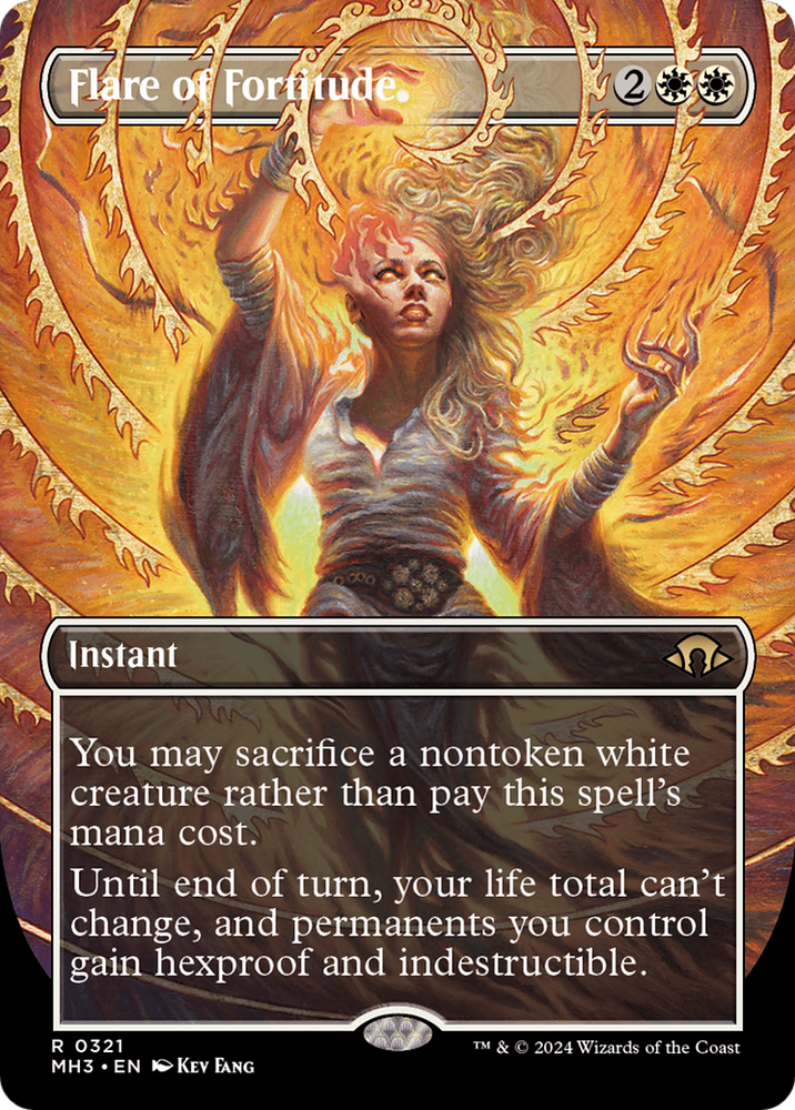 Flare of Fortitude (Borderless) (MH3-321) - Modern Horizons 3 (Borderless) Foil