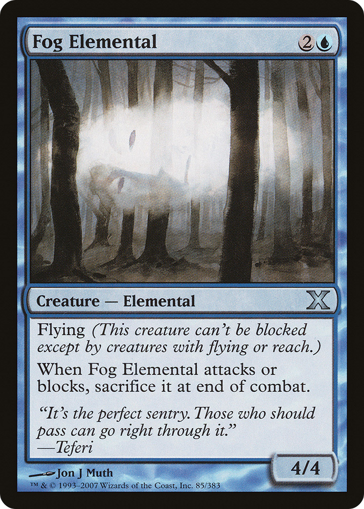 Fog Elemental (10E-085) - Tenth Edition