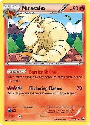 Ninetales 021/160  XY  Primal Clash - Rare