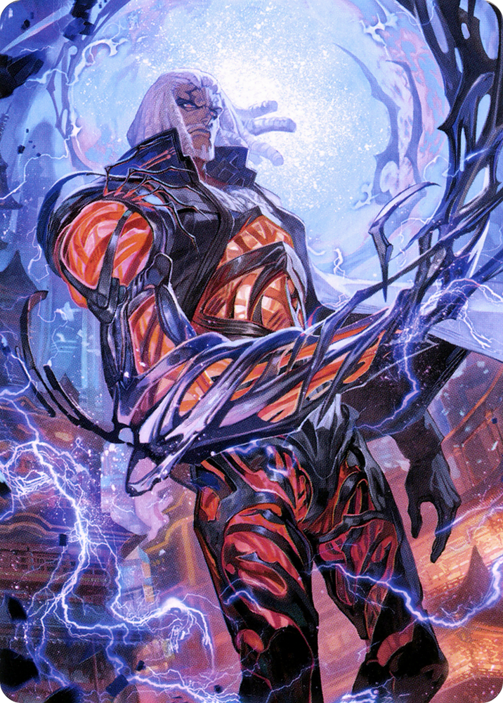 Tezzeret, Betrayer of Flesh // Tezzeret, Betrayer of Flesh (ANEO-054) - Neon Dynasty Art Series (Borderless)