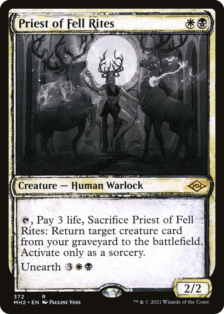 Priest of Fell Rites (Showcase) (MH2-372) - Modern Horizons 2: (Showcase) Foil