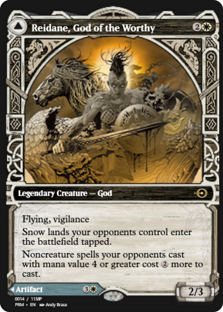 Reidane, God of the Worthy // Valkmira, Protector's Shield (PRM-88228) - Magic Online Promos