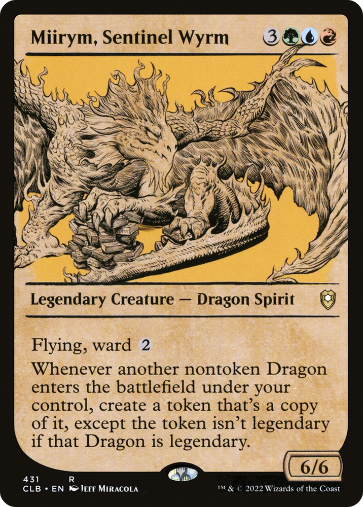 Miirym, Sentinel Wyrm (Showcase) (CLB-431) - Commander Legends: Battle for Baldur's Gate: (Showcase) Foil