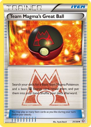Team Magma's Great Ball 031/34  - Reverse Holofoil Double Crisis - Uncommon