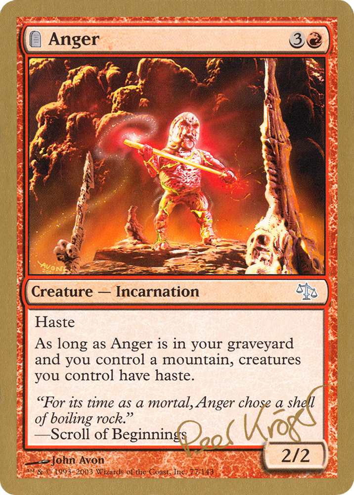 Anger - 2003 Peer Kroger (JUD) (WCD-) - World Championship Decks 2003