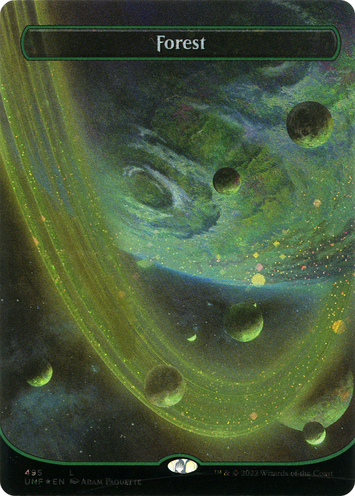 Forest (495) (Borderless) (Galaxy Foil) (UNF-495) - Unfinity (Borderless) Foil