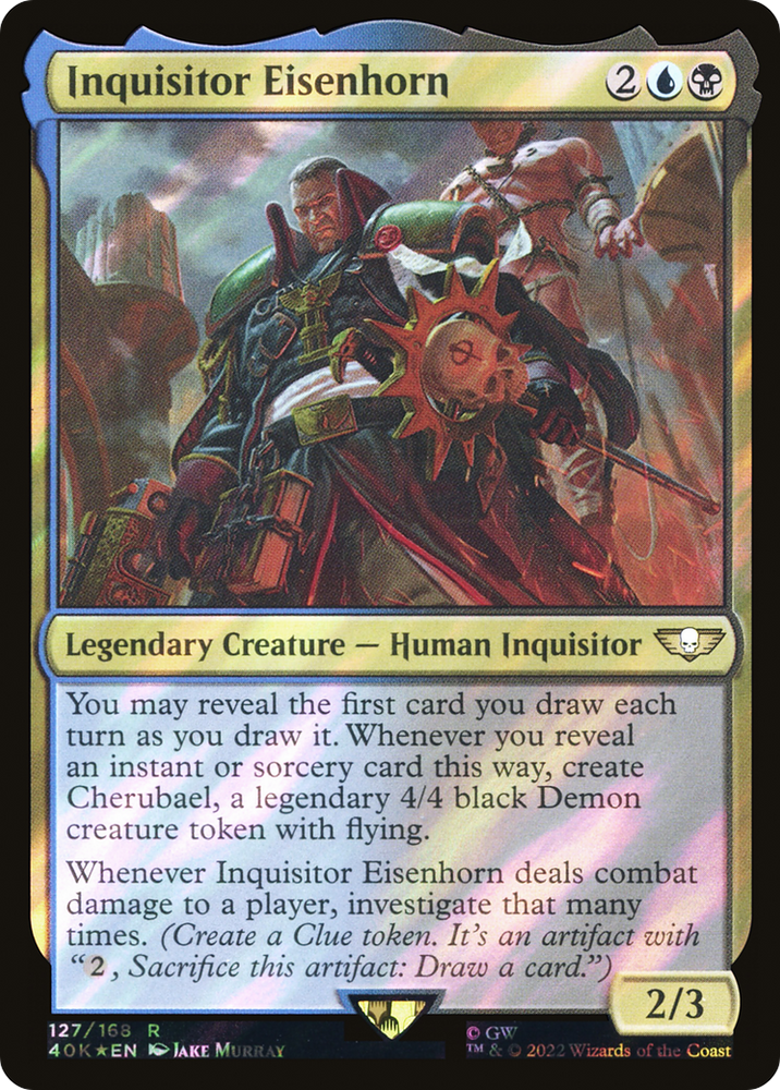 Inquisitor Eisenhorn (Surge Foil) (40K-127★) - Warhammer 40,000 Commander Foil