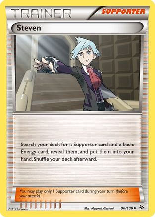 Steven 090/108  - Reverse Holofoil XY  Roaring Skies - Uncommon