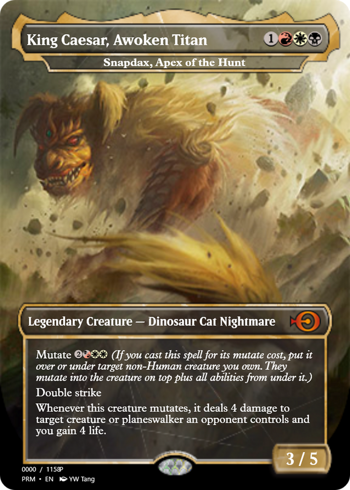 Snapdax, Apex of the Hunt (PRM-80911) - Magic Online Promos / King Caesar, Awoken Titan Foil