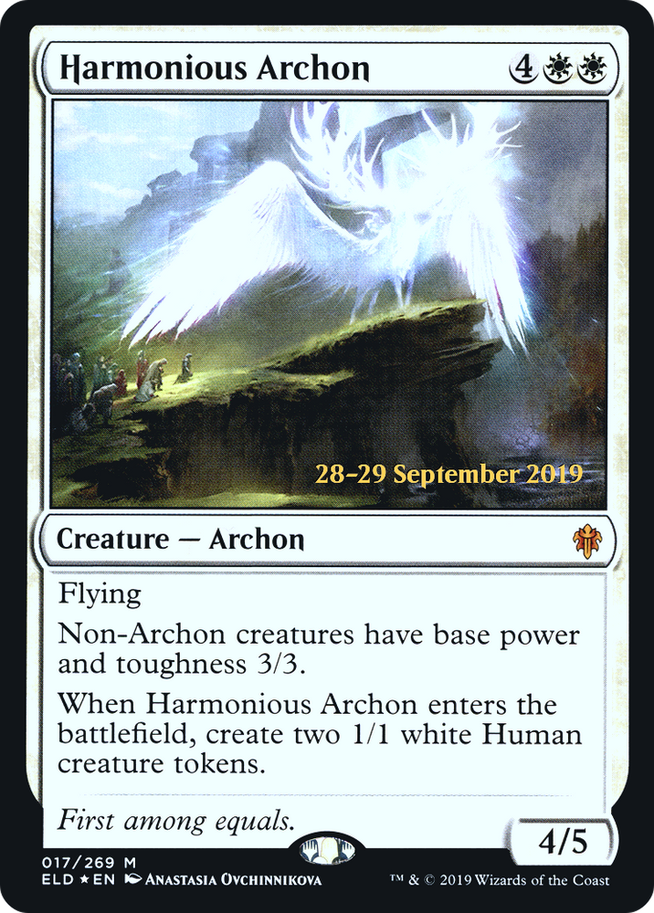 Harmonious Archon (PRE-017) - Throne of Eldraine Promos Foil