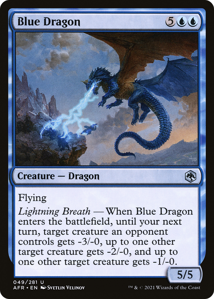 Blue Dragon (AFR-049) - Adventures in the Forgotten Realms Foil