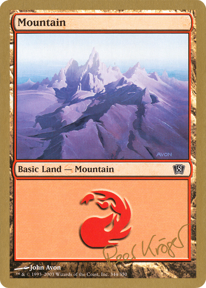Mountain (344) - 2003 Peer Kroger (8ED) (WCD-) - World Championship Decks 2003