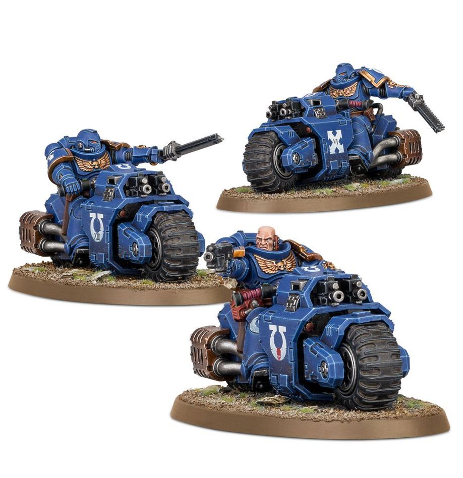 Warhammer Space Marines Outriders (3 Miniatures)