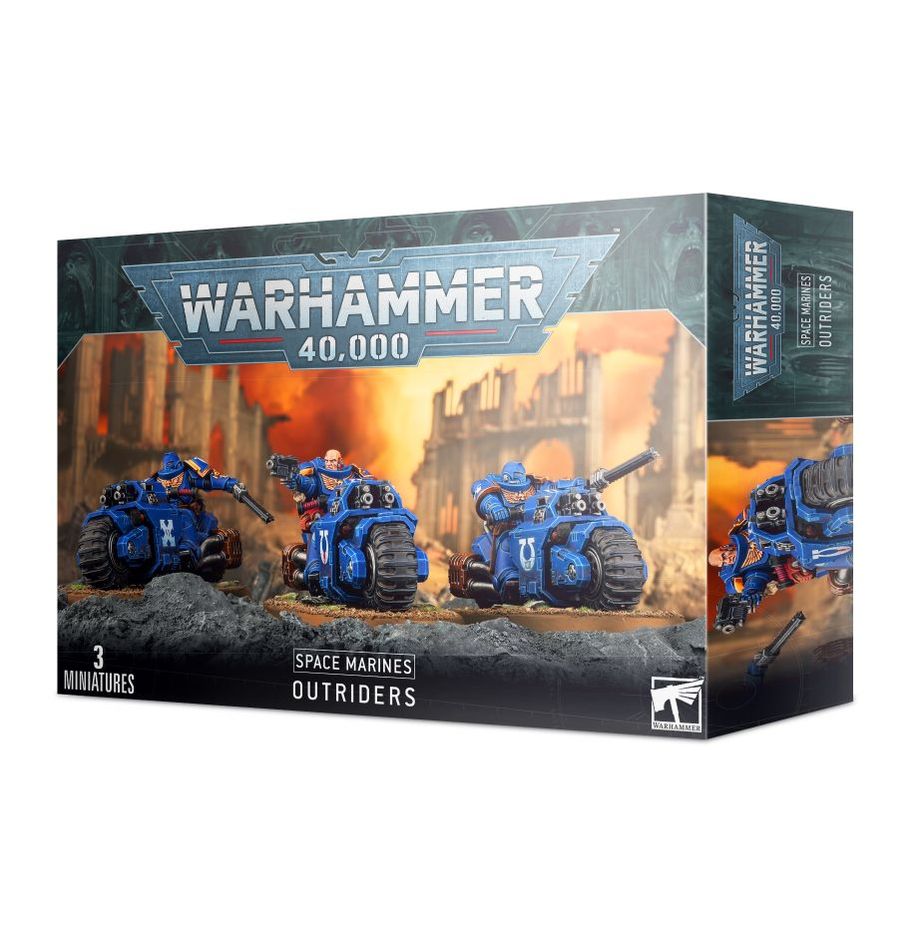 Warhammer Space Marines Outriders (3 Miniatures)