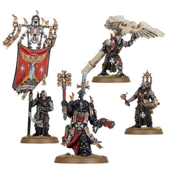 Warhammer 40,000 Black Templars Chaplain Grimaldus & Retinue (4 Miniatures)