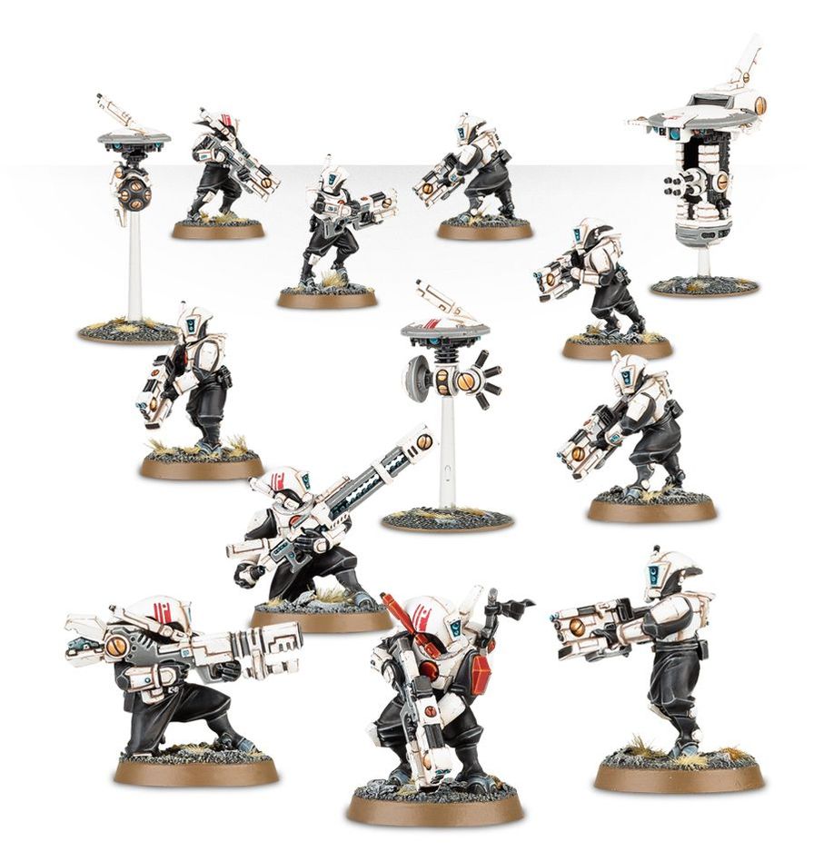 Warhammer 40,000 T’au Empire Pathfinder Team (13 Citadel Miniatures)